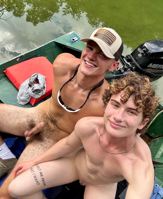 two bros chilling in a boat zero feet apart cuz they are gay v0 iefqlnylqjib1