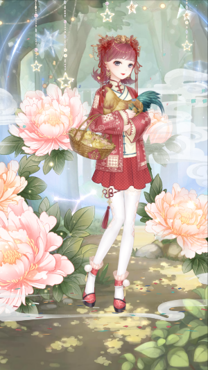 4th pic of my Nikki wearing red and surrounded with these flowers. This is the 2nd last variation of the red look, I swear! It got 634 views and 38 comments.