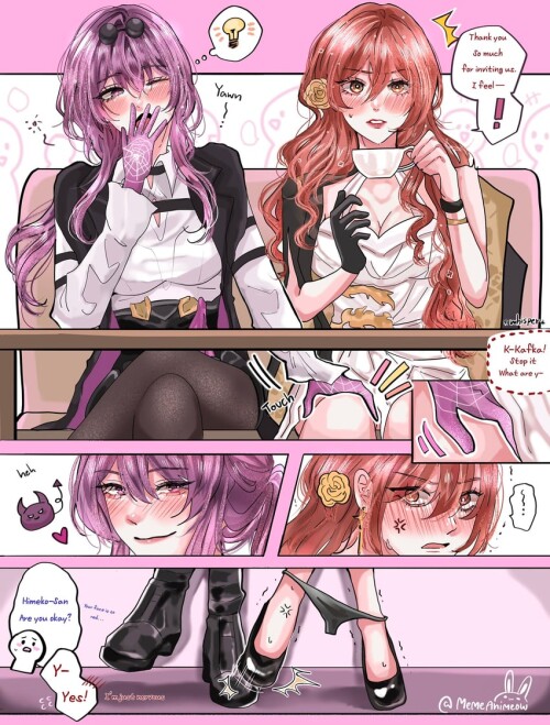 kafka and himeko honkai and 1 more drawn by memeanimeow sample 7b70bf876054b91f301267b40b8c318a
