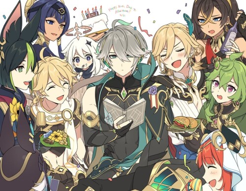  aether paimon nilou dehya tighnari and 5 more genshin impact drawn by kokotendon sample 8944eae319e