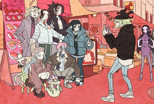  daki douma akaza kibutsuji muzan gyuutarou and 5 more kimetsu no yaiba drawn by takeuchi ryousuke s