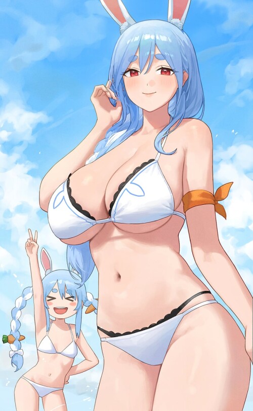  usada pekora and pekomama hololive drawn by nhaliz sample 91f67fd2bdeaae40017bb1a744de651f