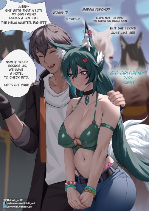  trailblazer caelus and yukong honkai and 1 more drawn by jornyhail sample b8295e72366ec65fe2f1d9c52