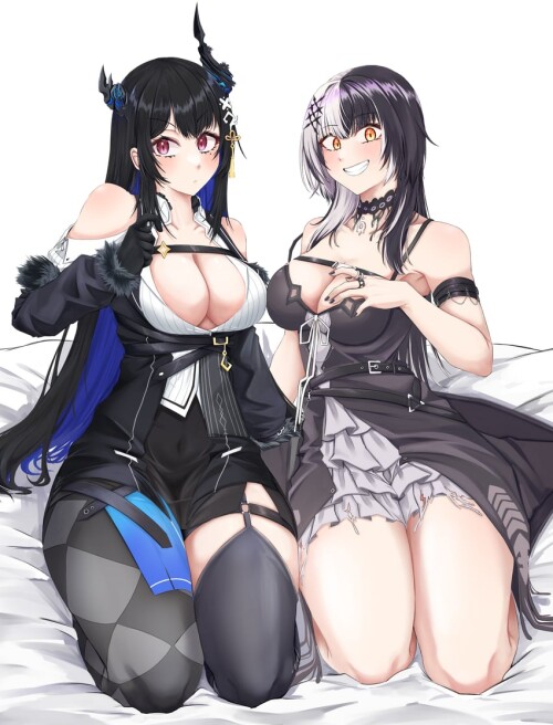  nerissa ravencroft shiori novella shiori novella and nerissa ravencroft hololive and 1 more drawn b