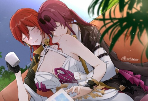  kafka and himeko honkai and 1 more drawn by yuuhi arcadia sample b100a98b1e25c741bb575c3972bed9a8
