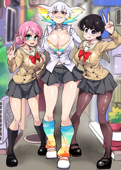  kiryuuin ragyou komi shuuko and gotoh michiyo kill la kill and 2 more drawn by bongfill sample ef62