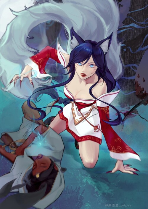  ahri and akshan league of legends drawn by jellyjelly sample 1aca123ef36df2b38307dcca9c662304