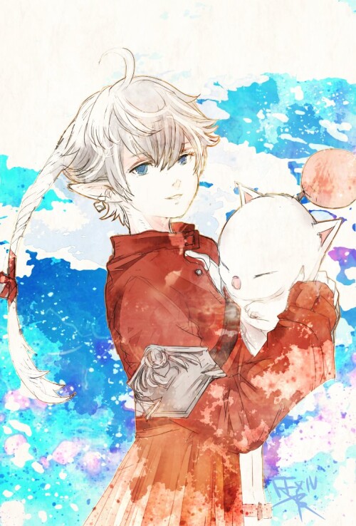  moogle and alisaie leveilleur final fantasy and 1 more drawn by ruka blueplus84 1293063aa22291d3cd8
