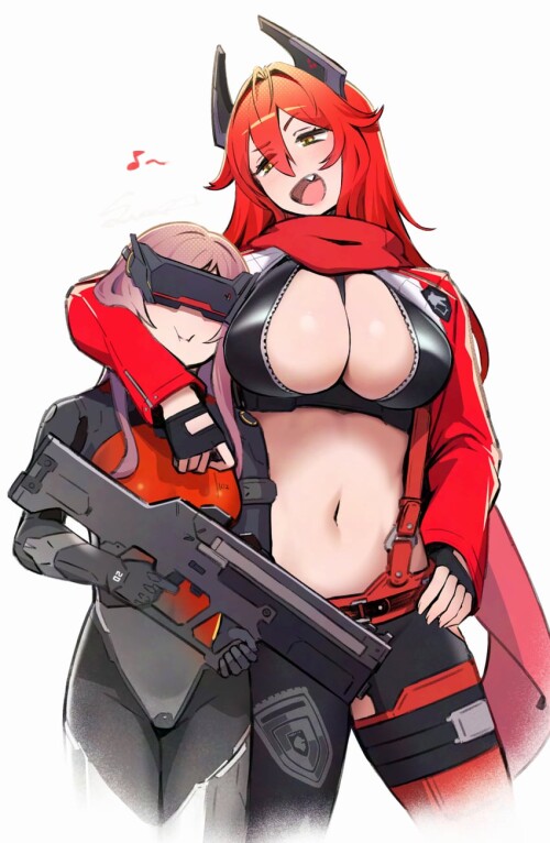  red hood and rapi goddess of victory nikke drawn by sawasa sample cfcda367fde36c92077035bf5968631f