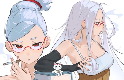  ayase seiko and turbo granny dandadan drawn by bea lenoir sample babc08764647d66bb8b8f4bde7b67cfb
