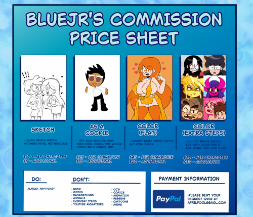 April Fools Commish Sheet