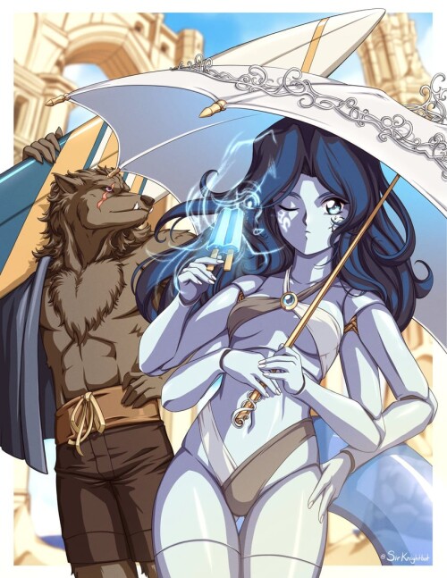  ranni the witch and blaidd the half wolf elden ring drawn by sirknightbot sample cdaf24681cd115955f